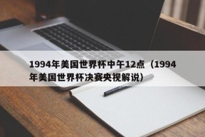 1994年美国世界杯中午12点（1994年美国世界杯决赛央视解说）